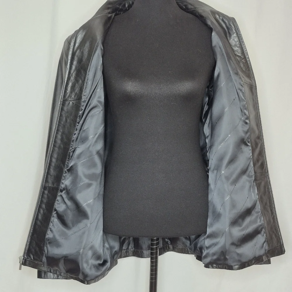 Colebrook Classics Vintage Black Leather Jacket - Size XL